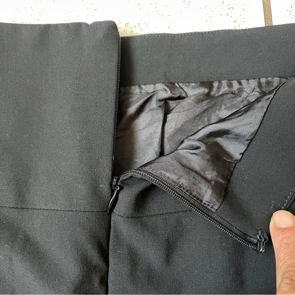 Coach Black Wool Gabardine Front Pleat A-line Career Casual Women's 4 Skirt - Picture 5 of 9